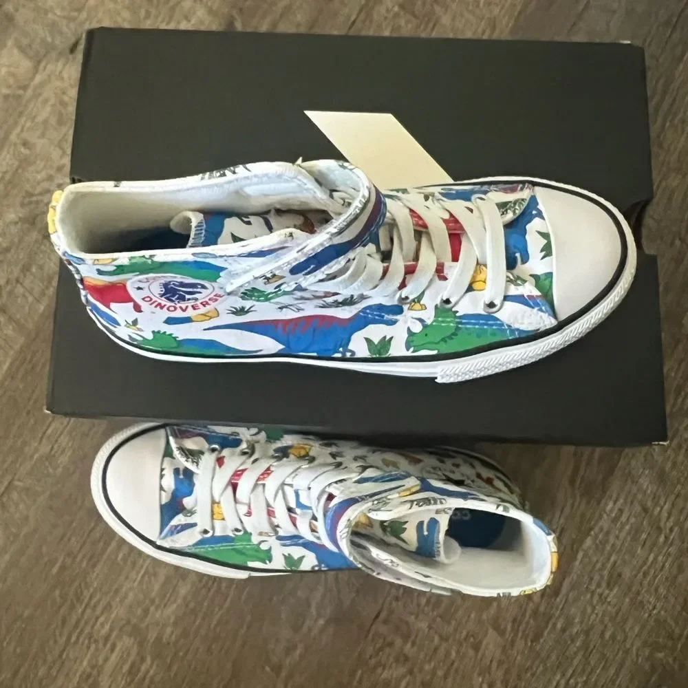 Converse Chuck Taylor All Star Dino Party Easy-On Boys‎ Sneakers- Size 3
